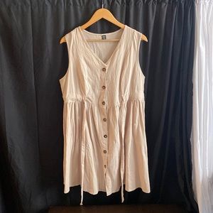 Tan button up dress
